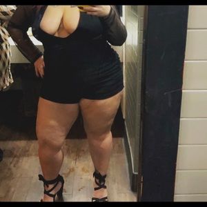 Black and sheer romper